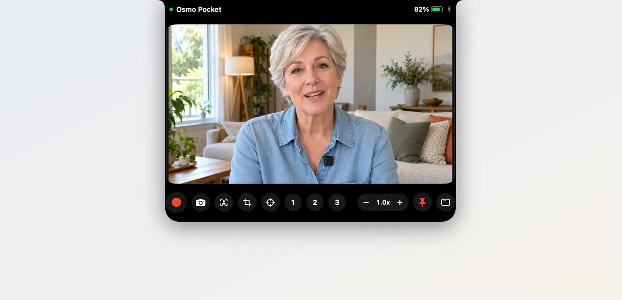 The Pocketframe notch panel with a live preview and camera controls